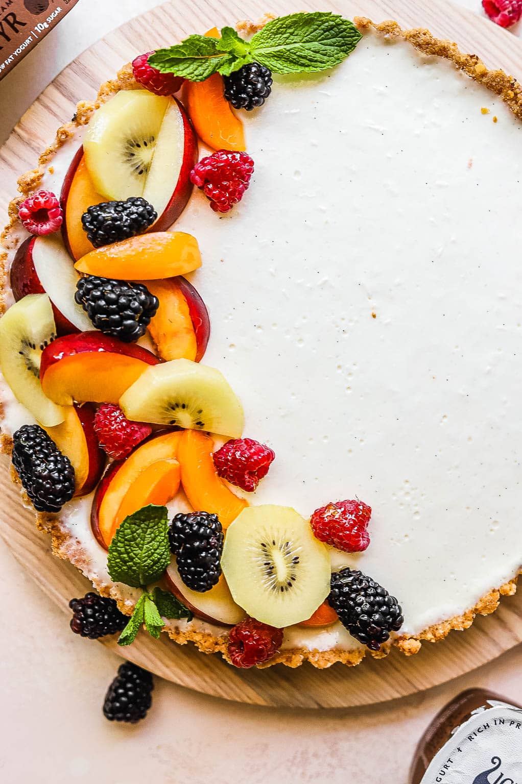 coconut panna cotta tart