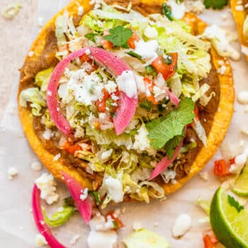 bean and cheese tostadas - Easy Vegetarian Dinner Recipes