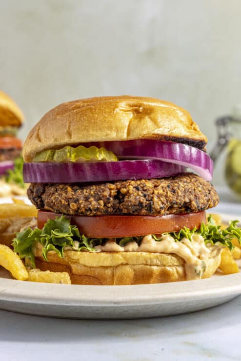 Black Bean Walnut Veggie Burgers