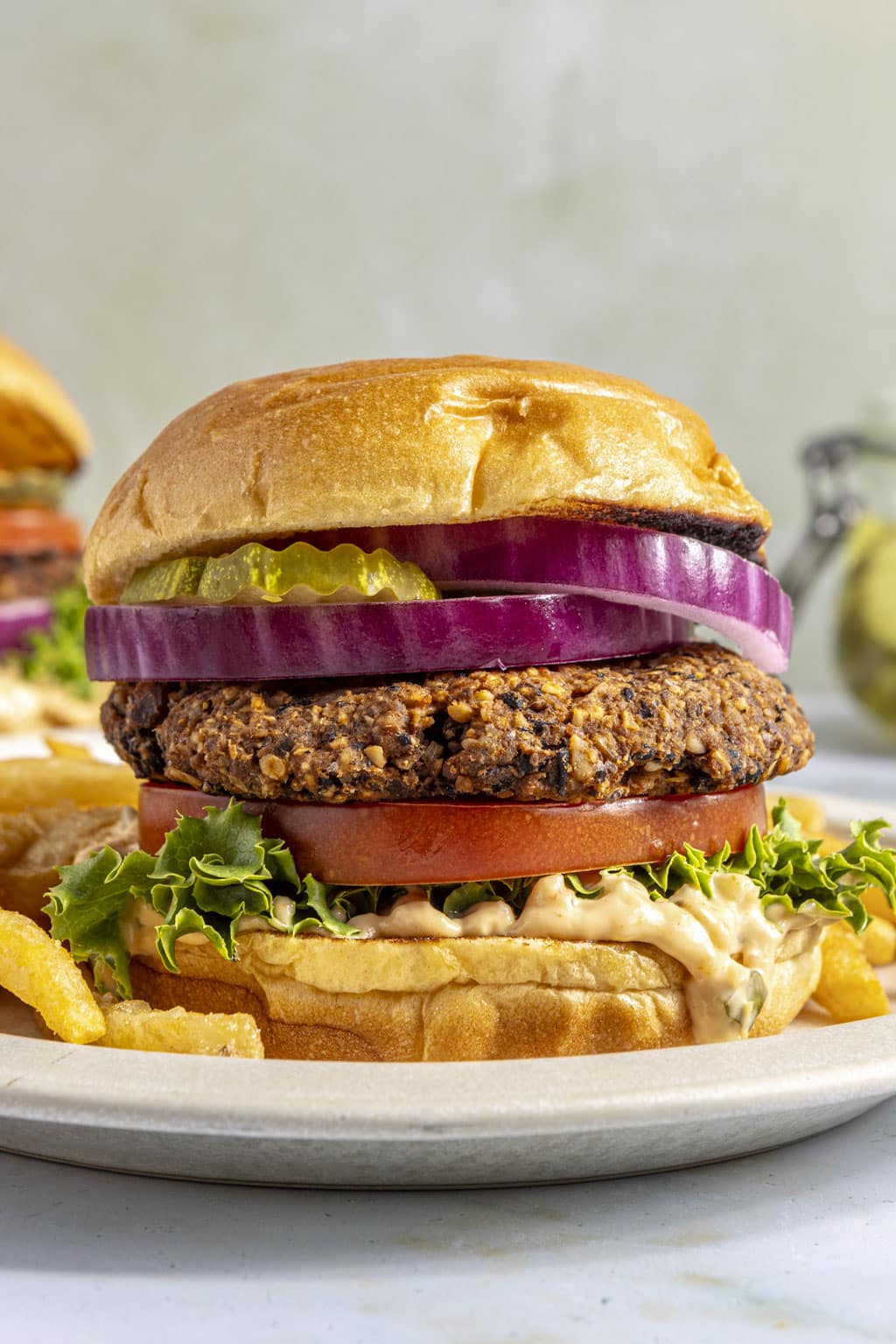 Black Bean Walnut Veggie Burgers
