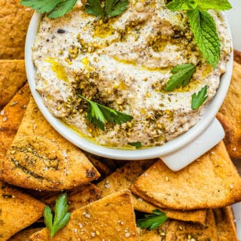 smoky eggplant dip - Valentine's Day Dinner Ideas