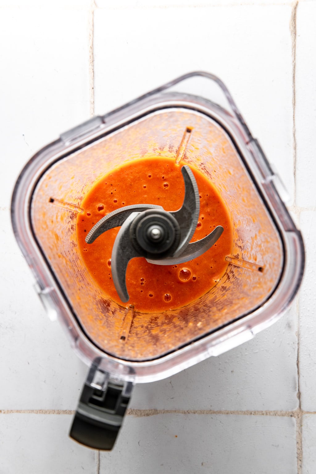 tomato sauce in a blender