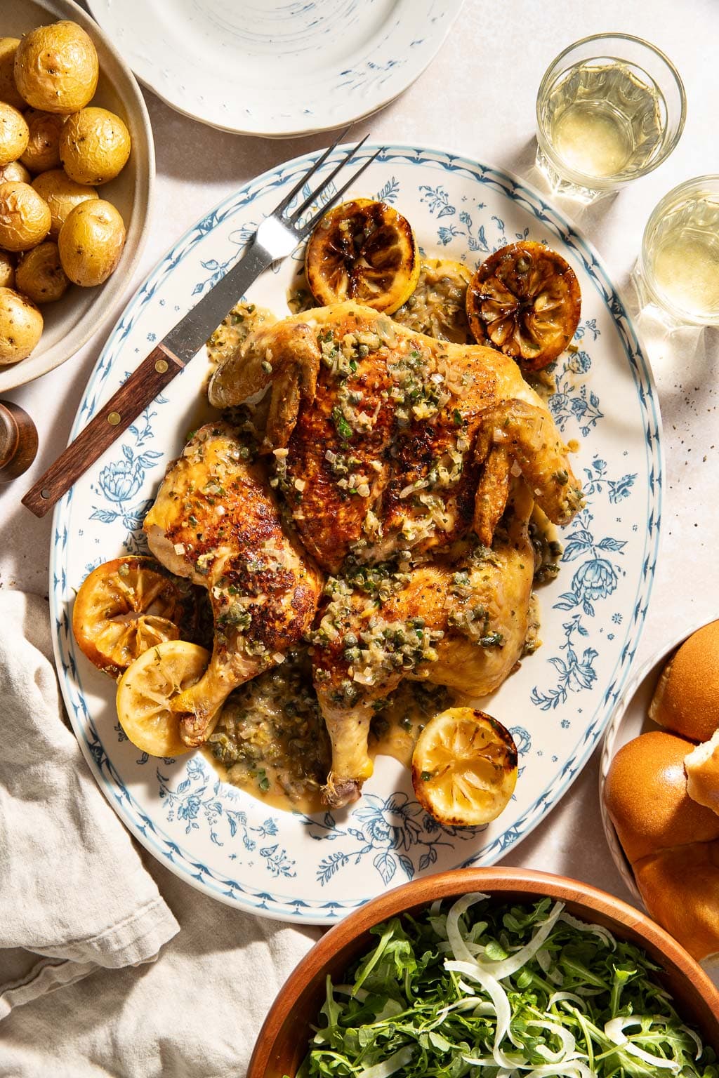 roast chicken piccata