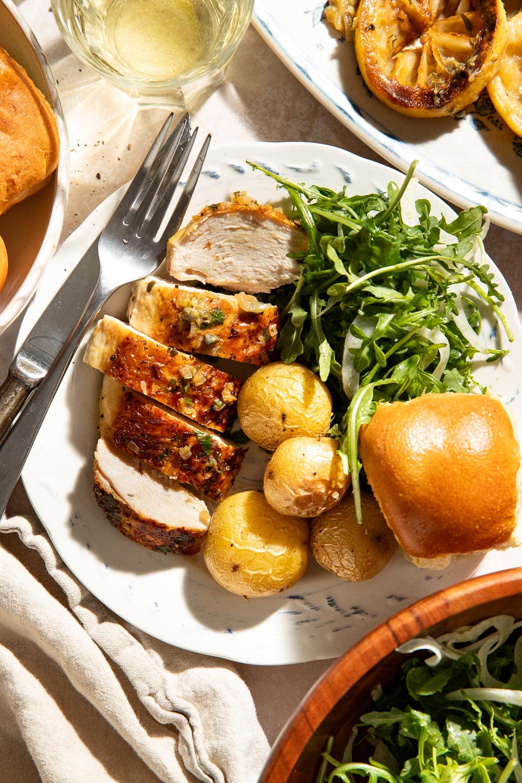 roast chicken piccata