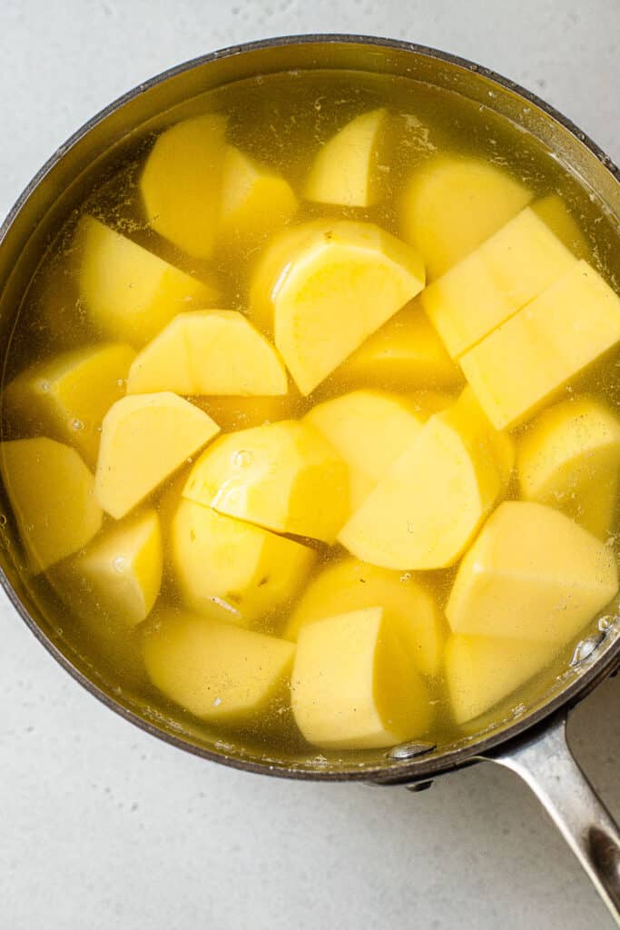 Chopped Potatoes for Horseradish Mashed Potatoes