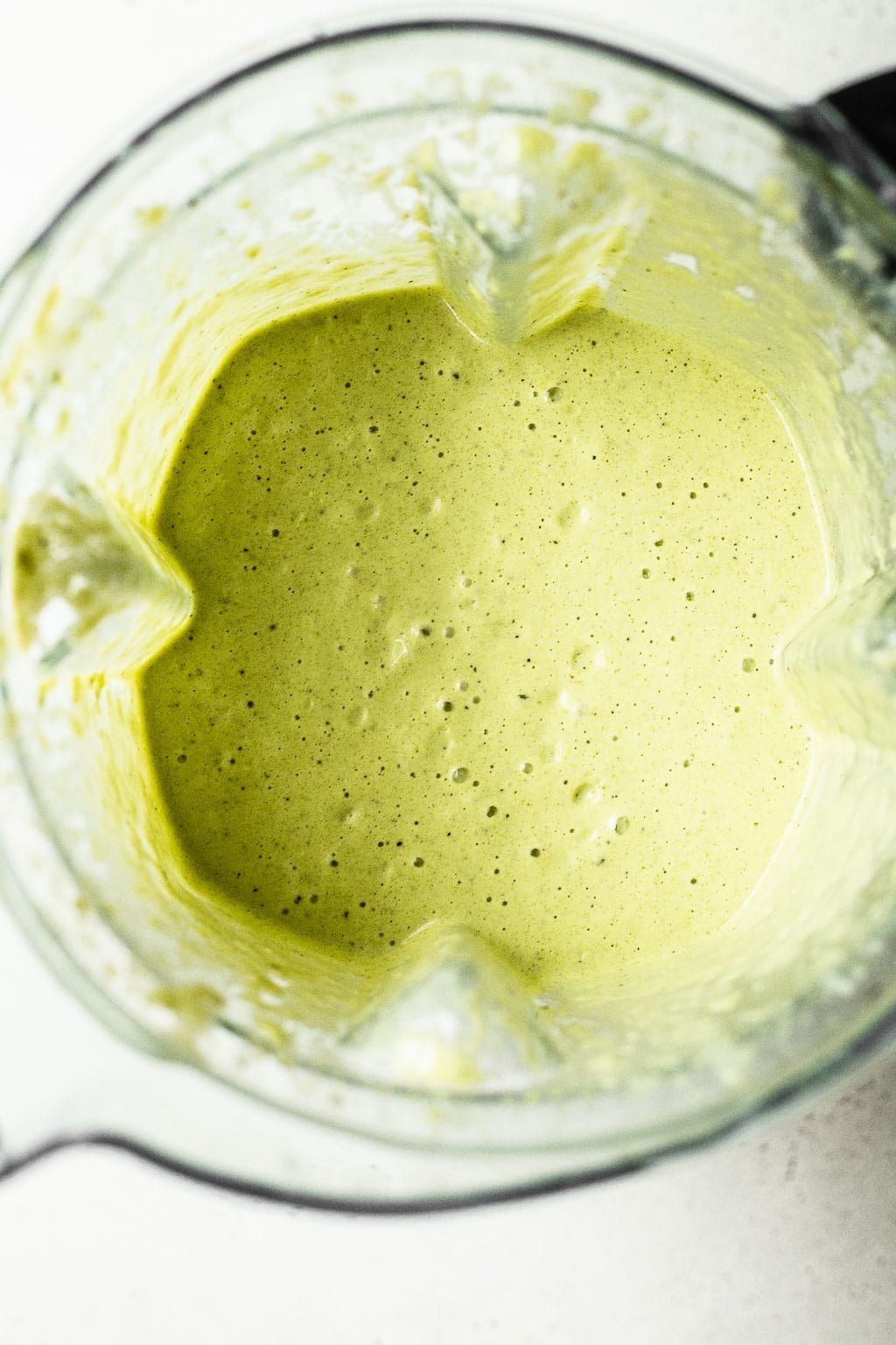 Green enchilada sauce in blender 