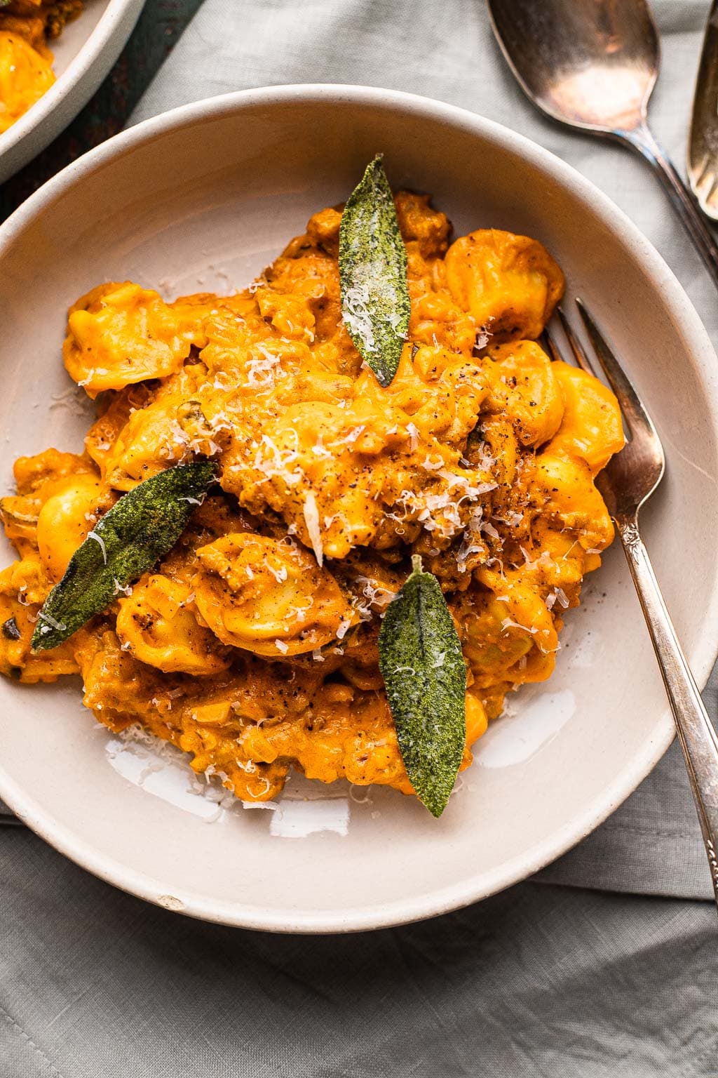 Creamy Pumpkin Tortellini