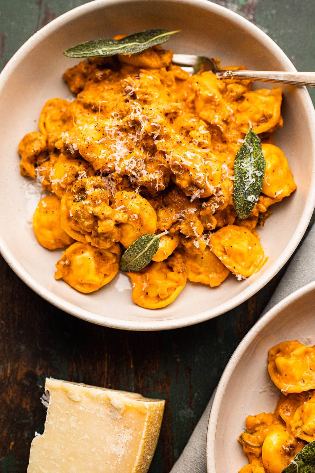 Creamy Pumpkin Tortellini