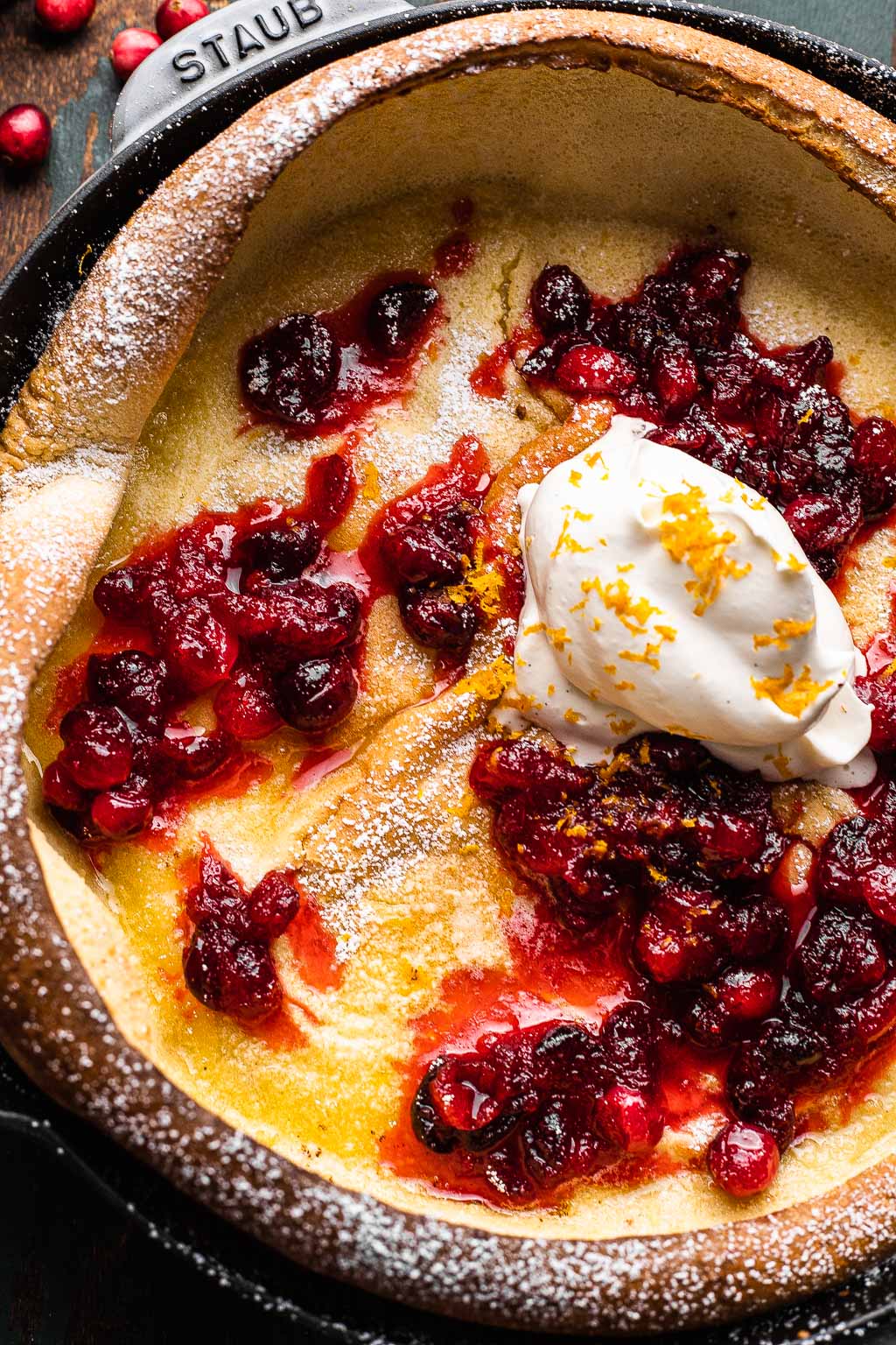 Dutch Baby with Cranberry Compote