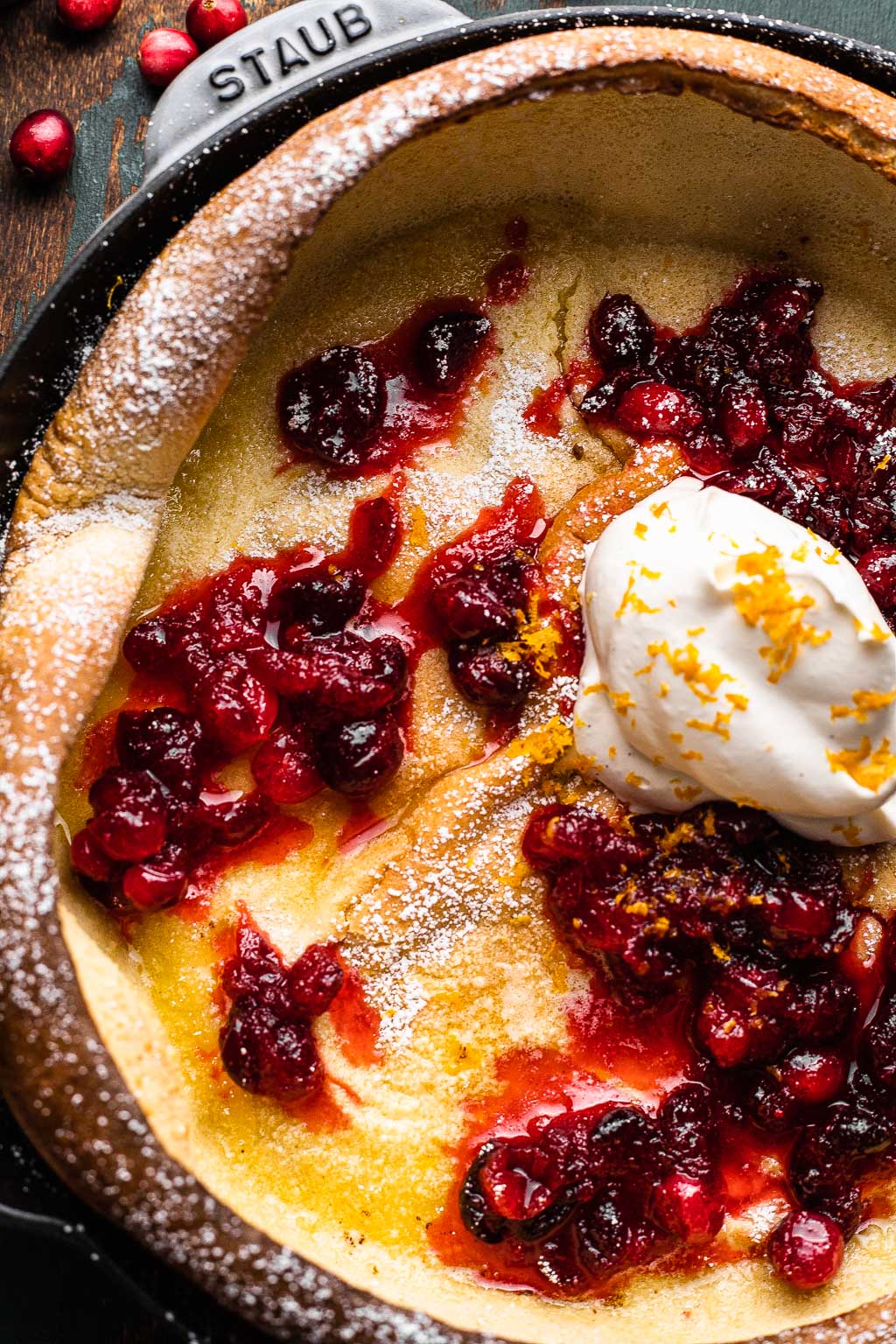 Dutch Baby with Cranberry Compote