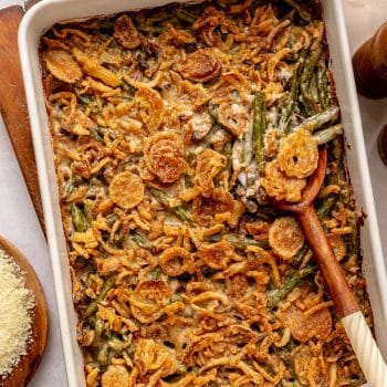 Homemade green bean casserole