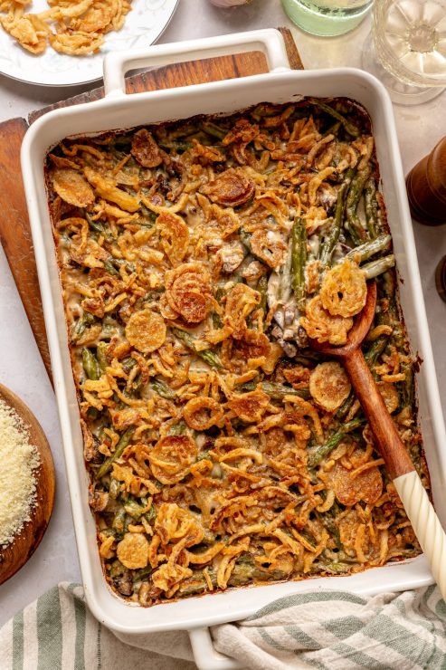 Homemade green bean casserole