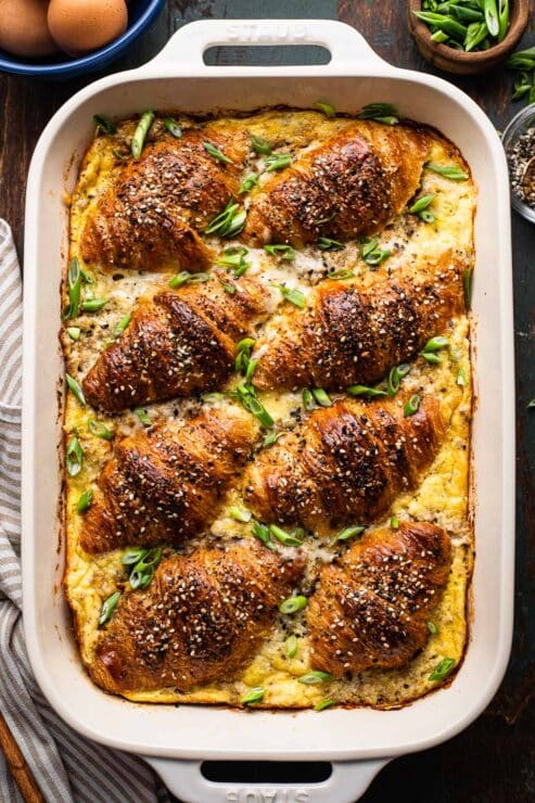 Croissant Breakfast Casserole - Easter Brunch Ideas