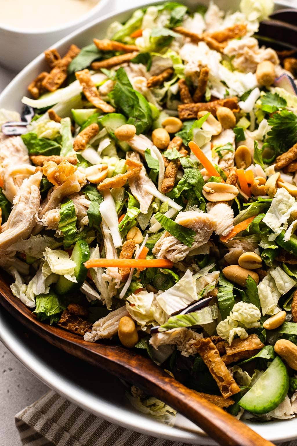 An Asian chicken cabbage salad