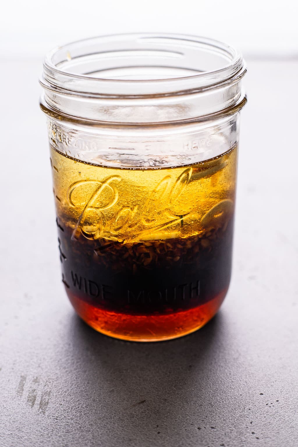 Sesame ginger dressing in a jar