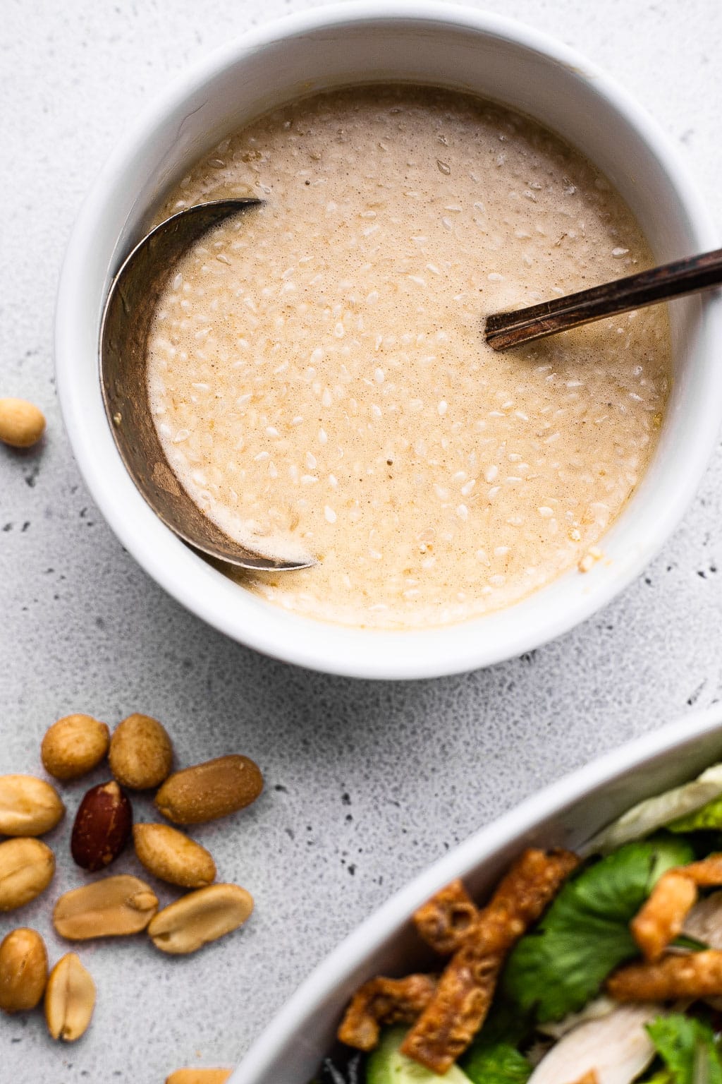 Sesame ginger dressing in a bowl