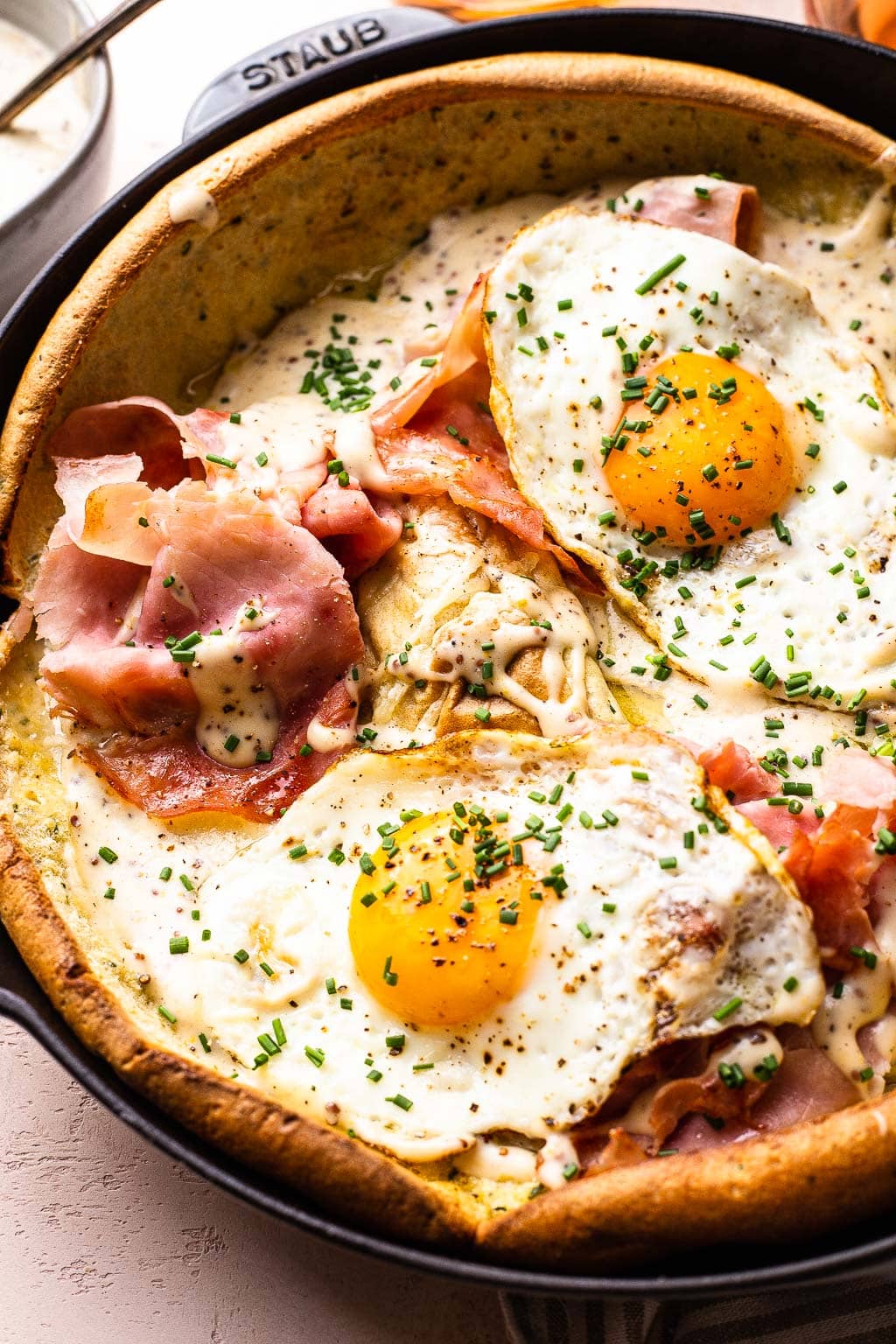 ham and cheese dutch baby