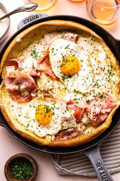 Ham and Cheese Dutch Baby