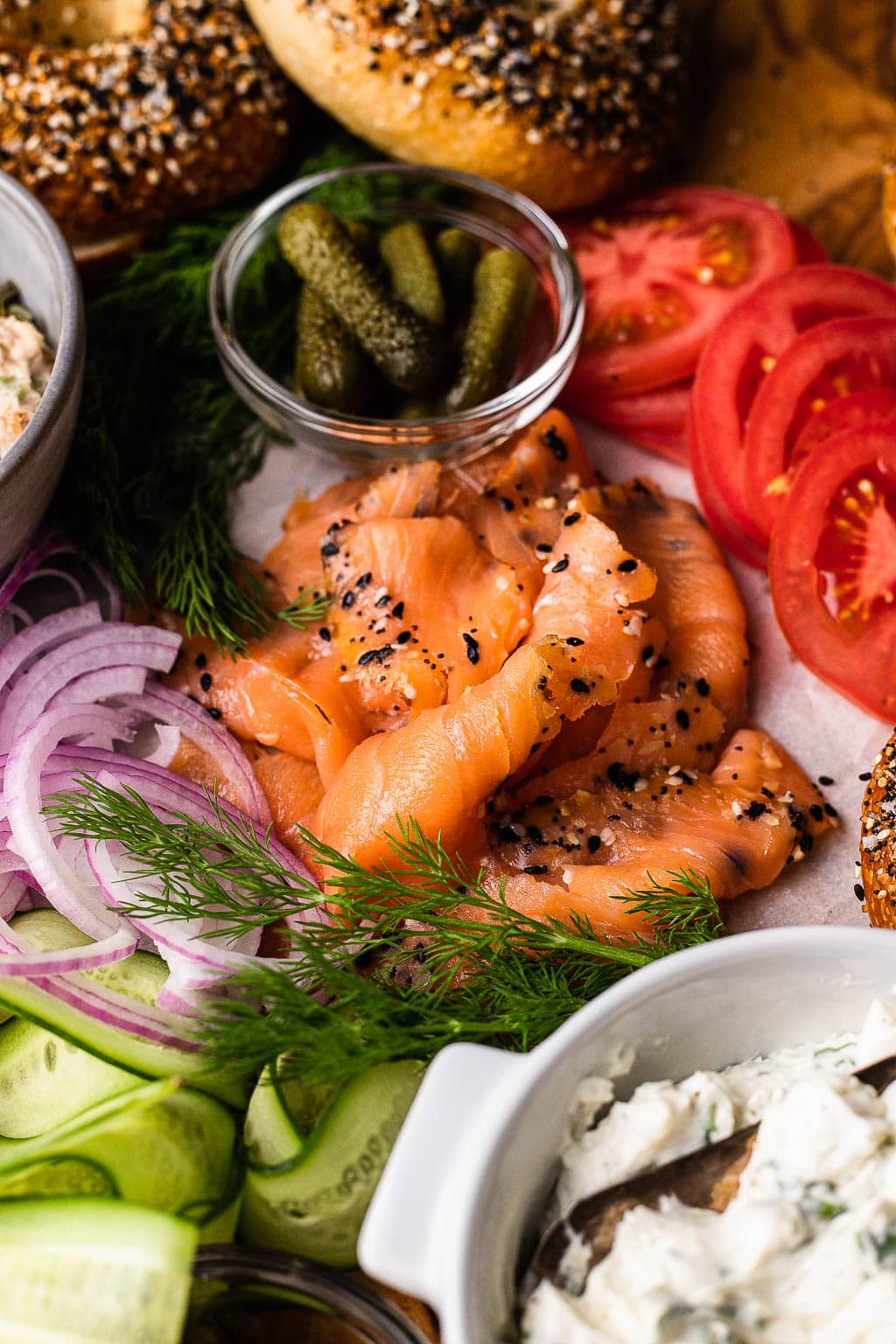 Smoked Salmon Bagel Board