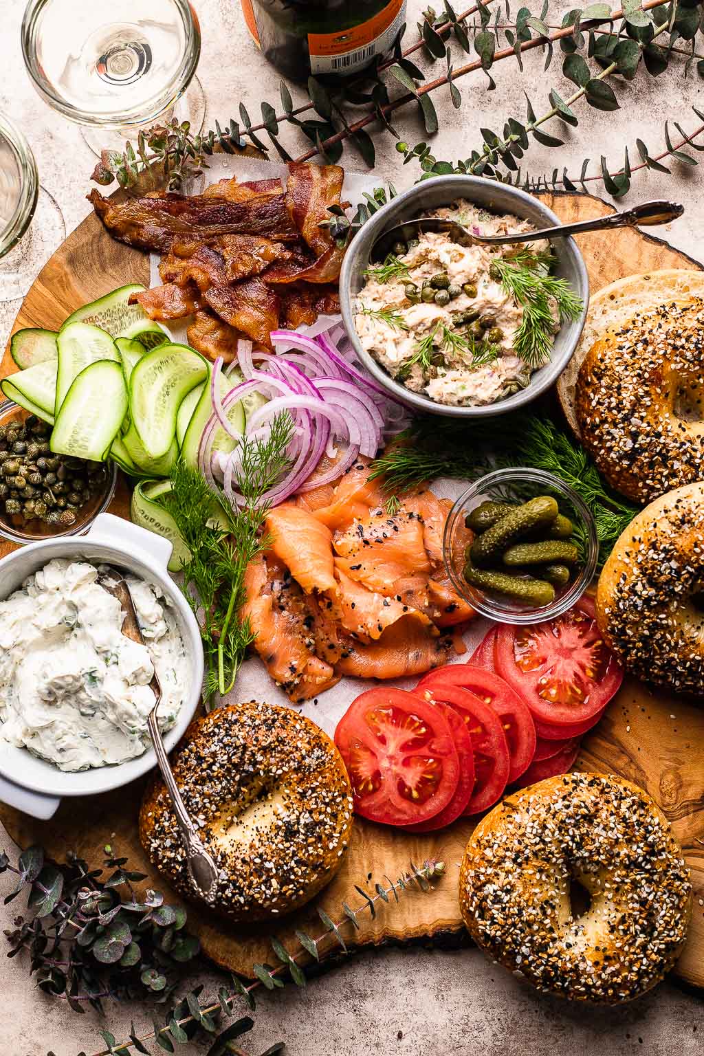 Bagel and Lox Board