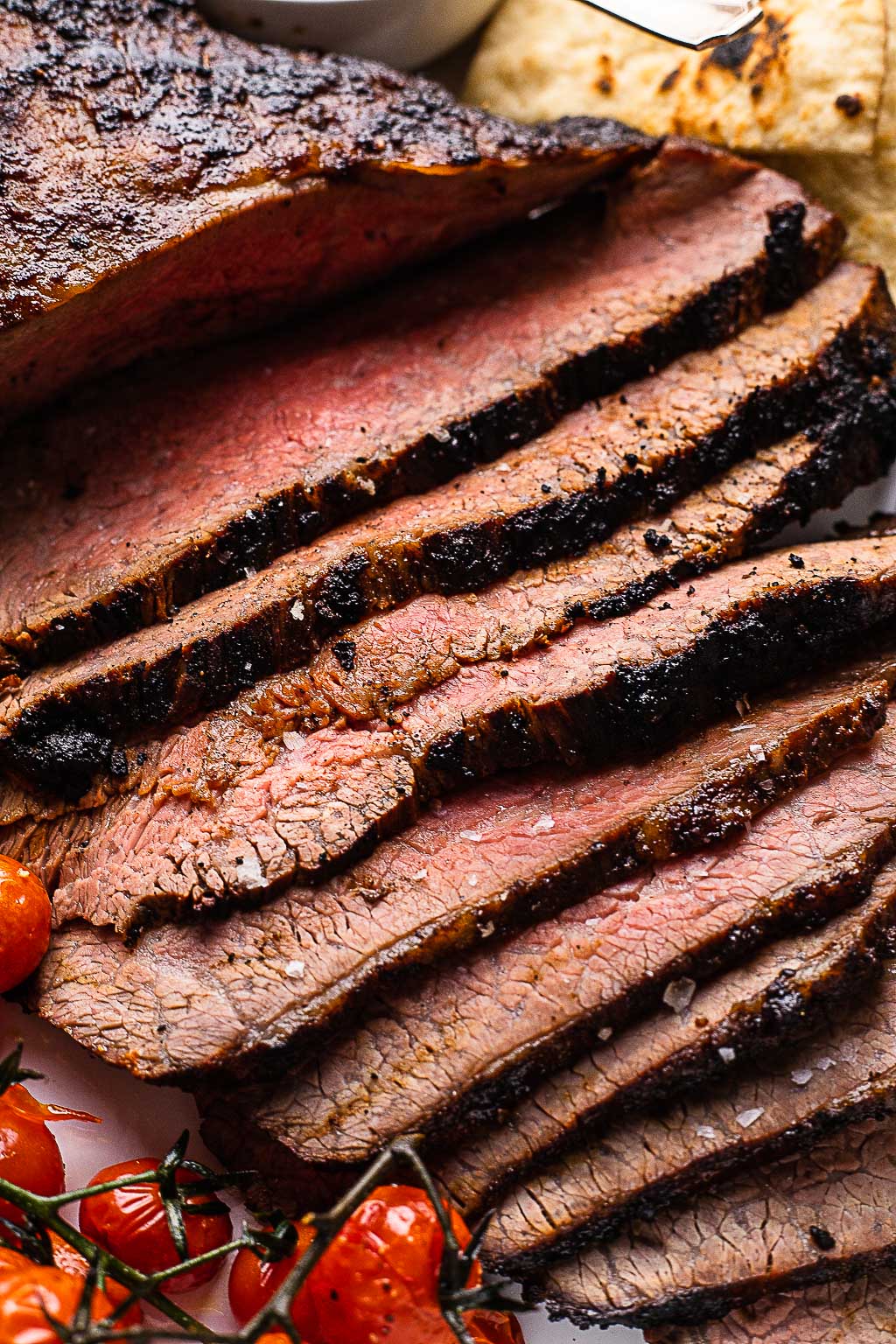 grilled tri tip steak, sliced 