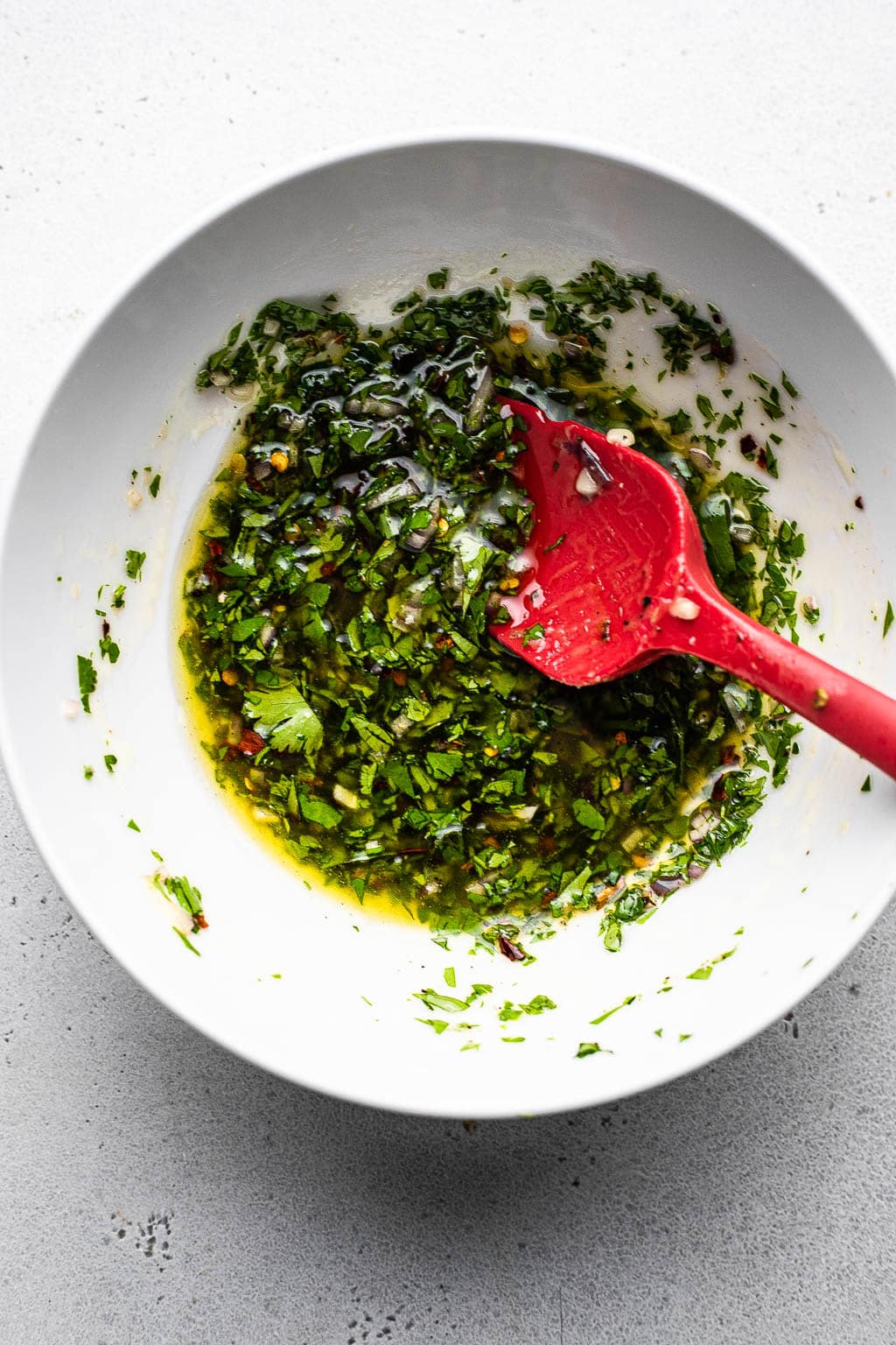 Chimichurri sauce in a bowl 
