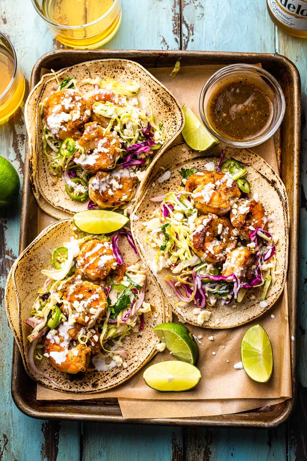 Shrimp Tacos with Slaw