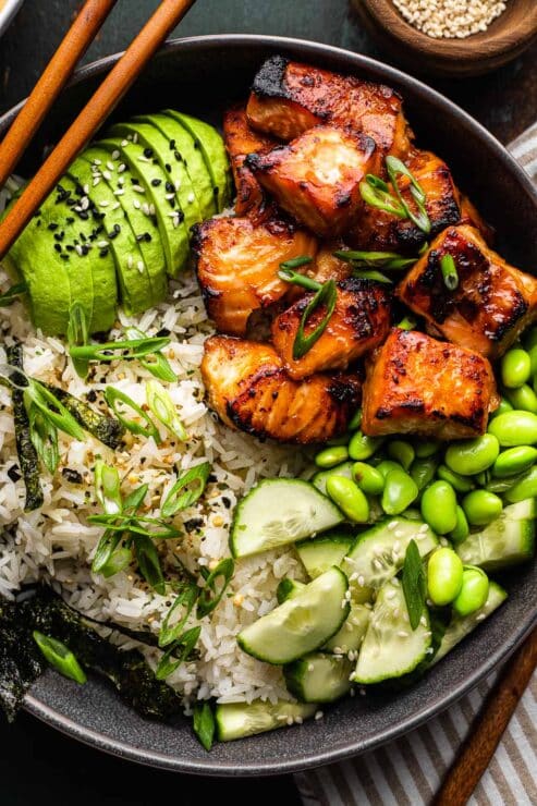 Salmon Rice Bowls
