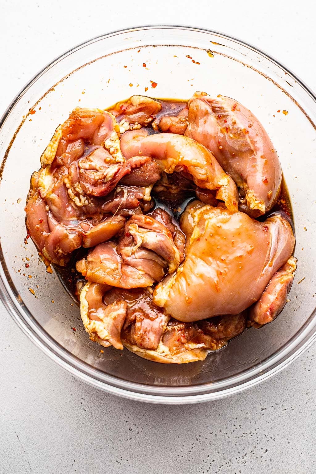 Chicken thighs in teriyaki marinde 