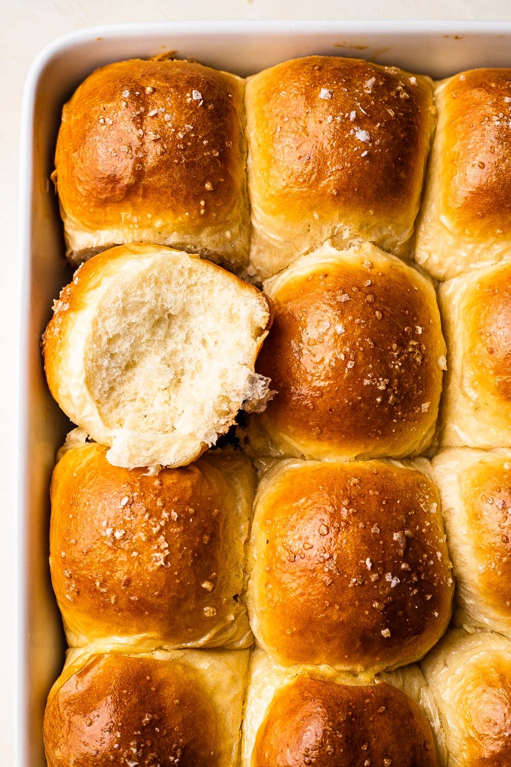 brioche dinner rolls, seen from above 
