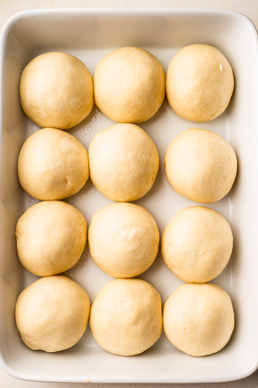 Shaped brioche dough balls 