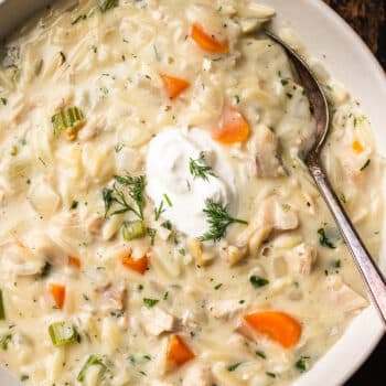 creamy chicken orzo soup
