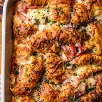 ham croissant breakfast casserole