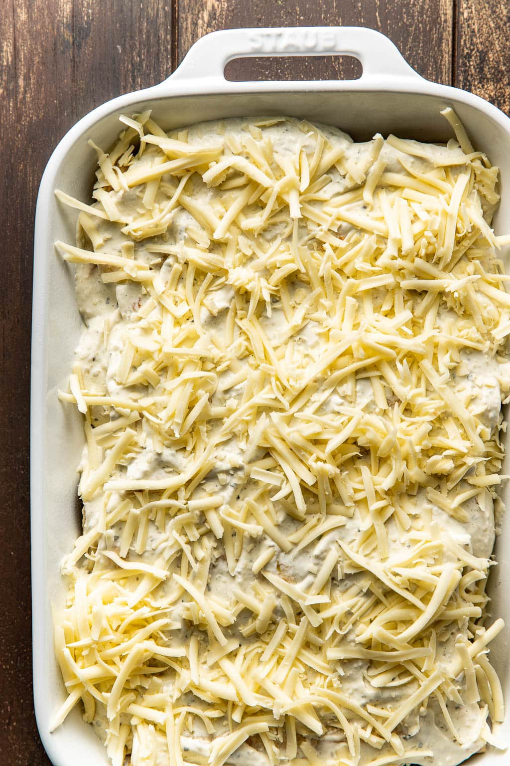 turkey enchiladas before baking