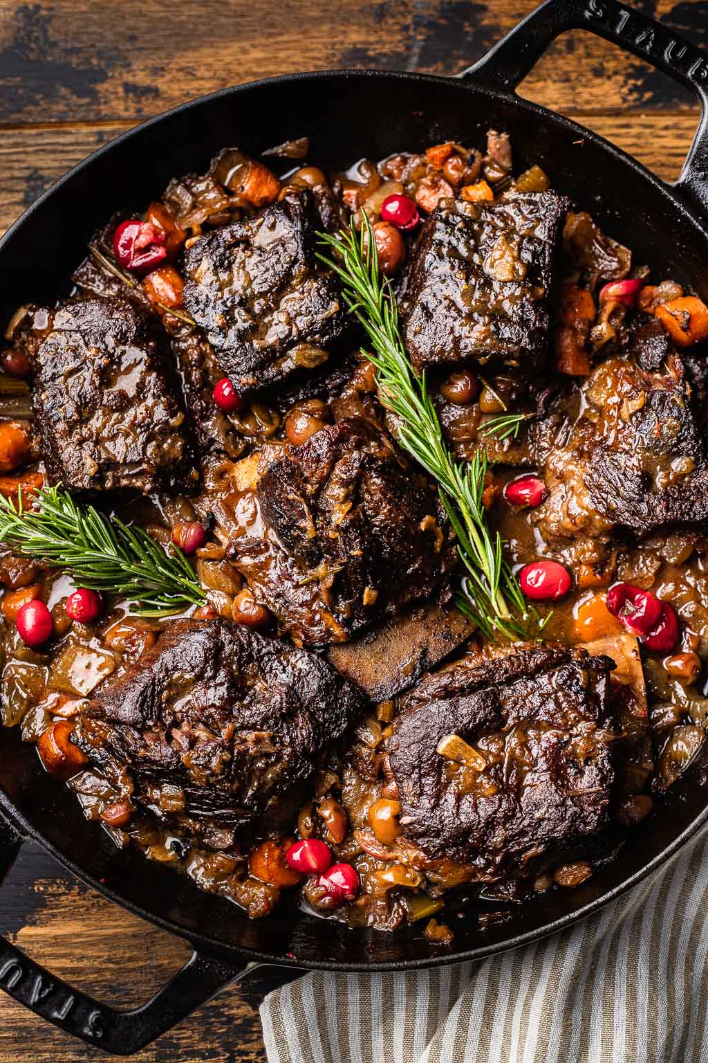 Cranberry Braised short ribs