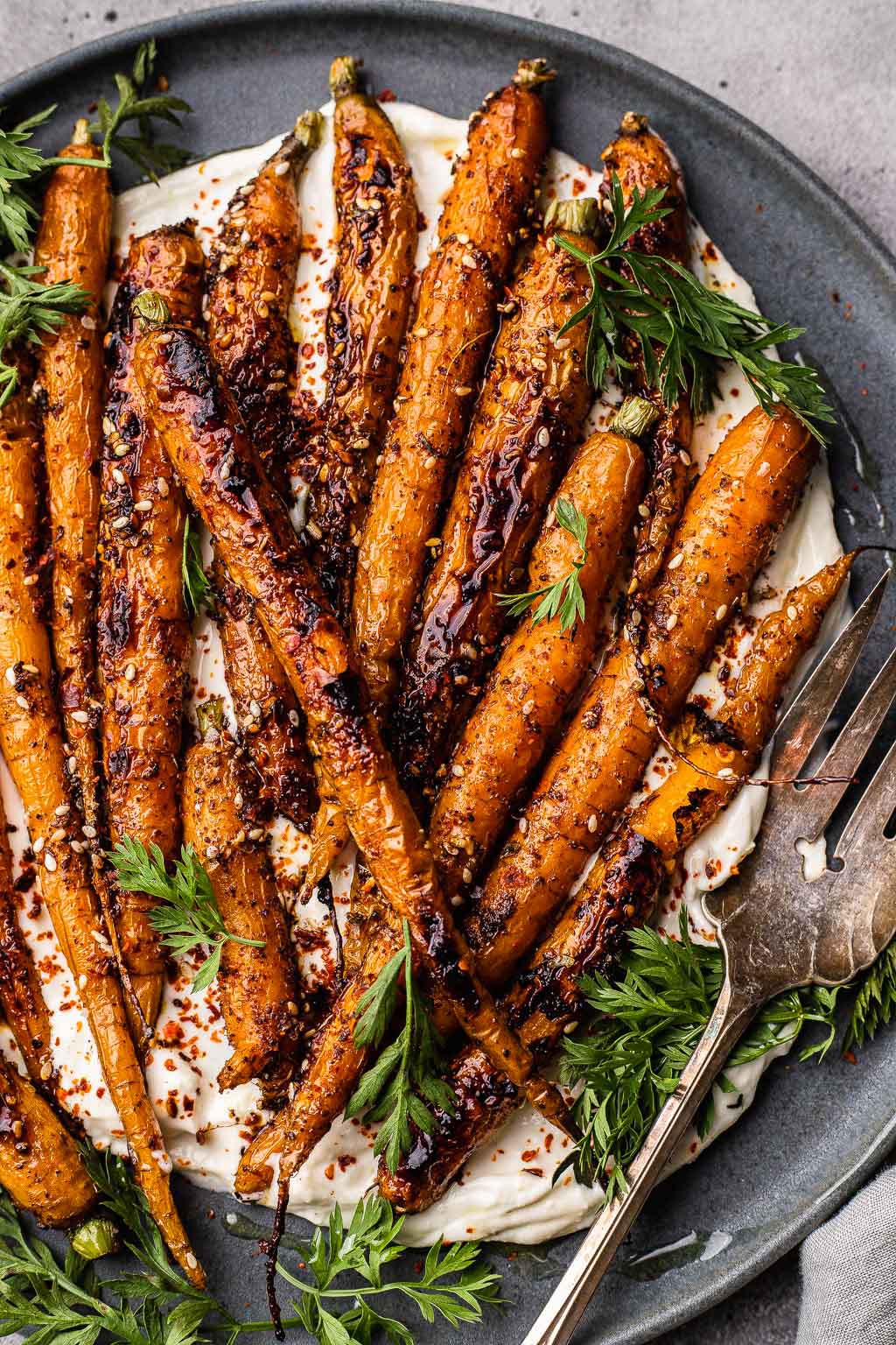 Roasted carrots with whipped feta
