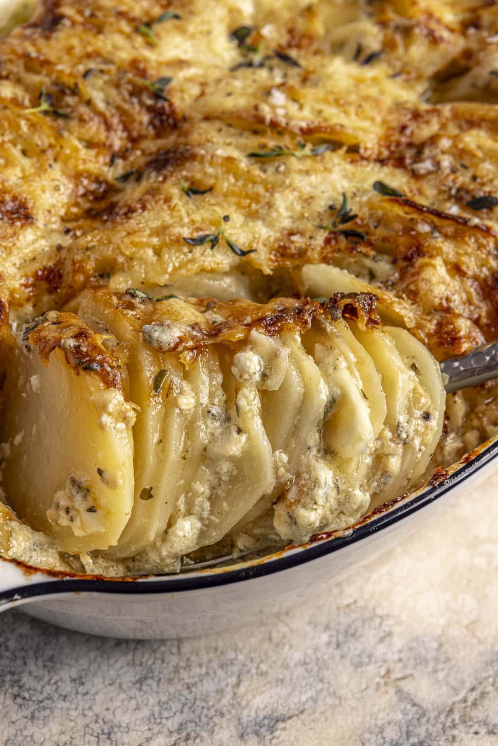 hasselback potato gratin