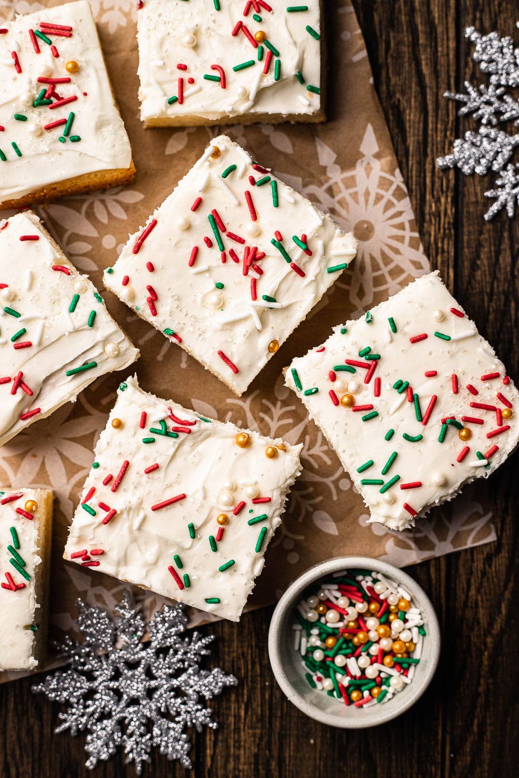 christmas sugar cookie bars