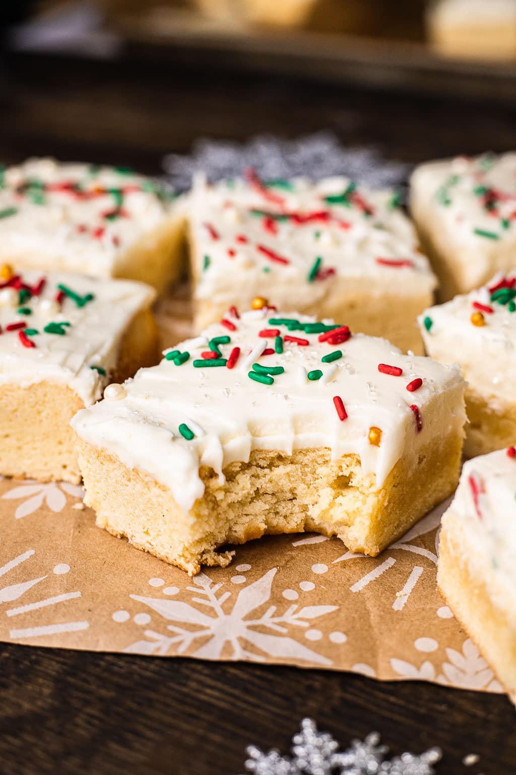 christmas sugar cookie bars