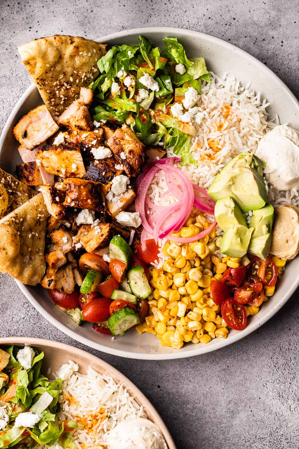 a harissa chicken bowl