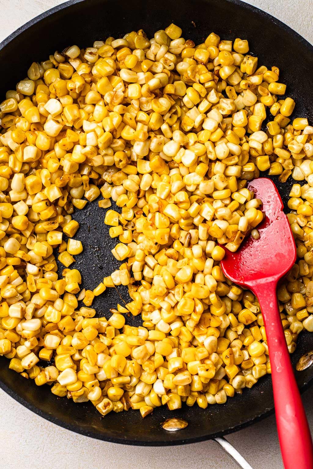 Corn kernels in a skillet 