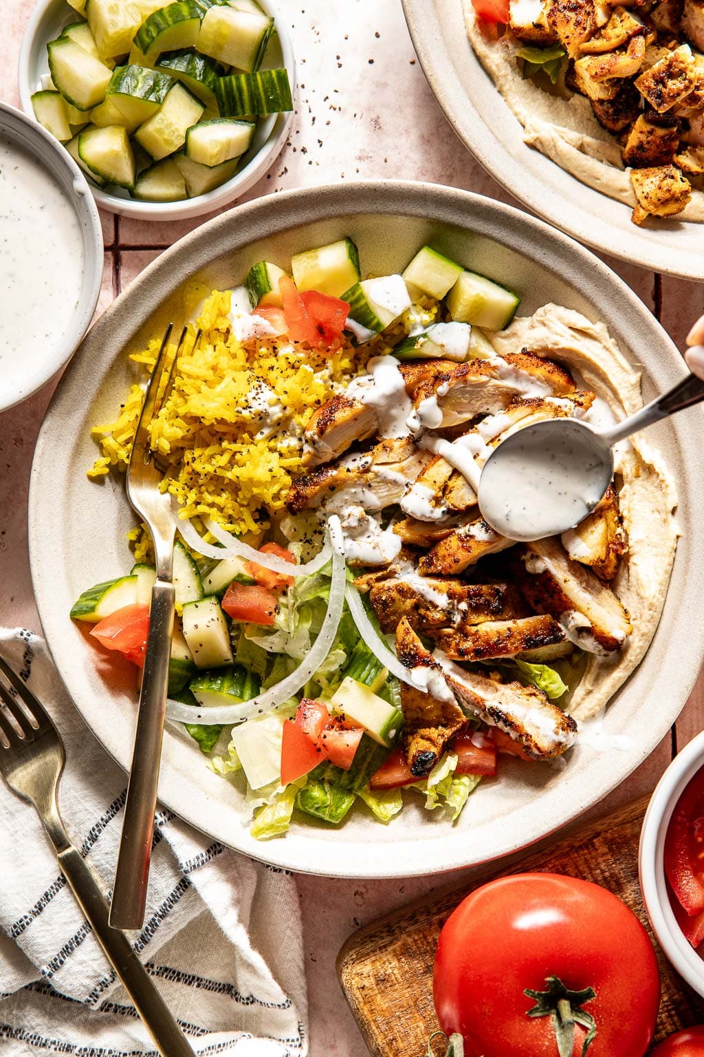 chicken shawarma bowls