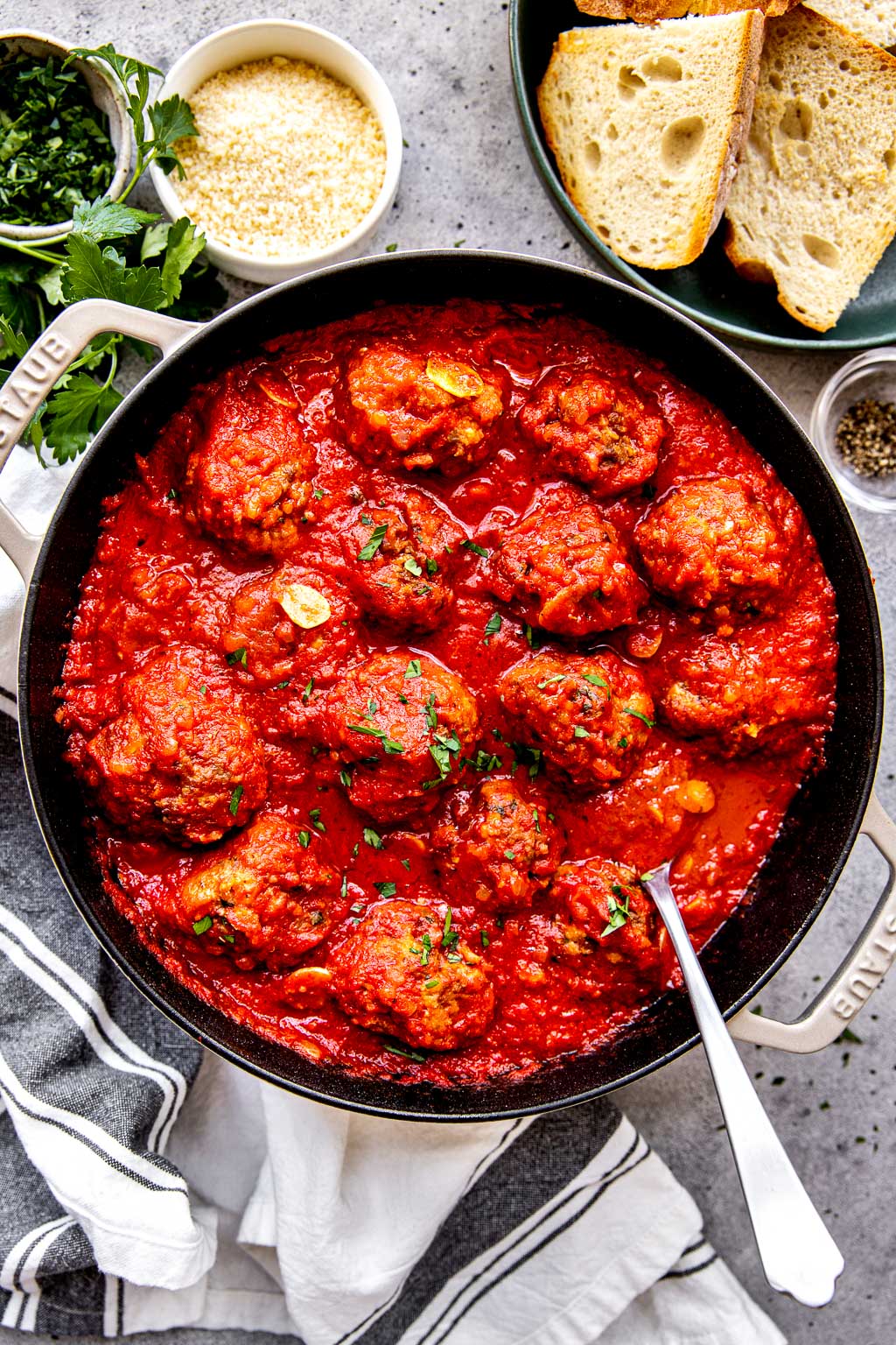 Ricotta Meatballs in tomato sauce