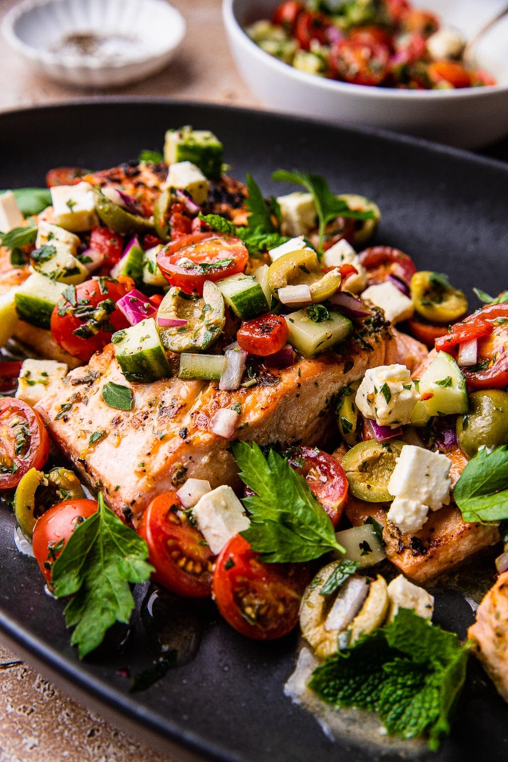 grilled greek salmon