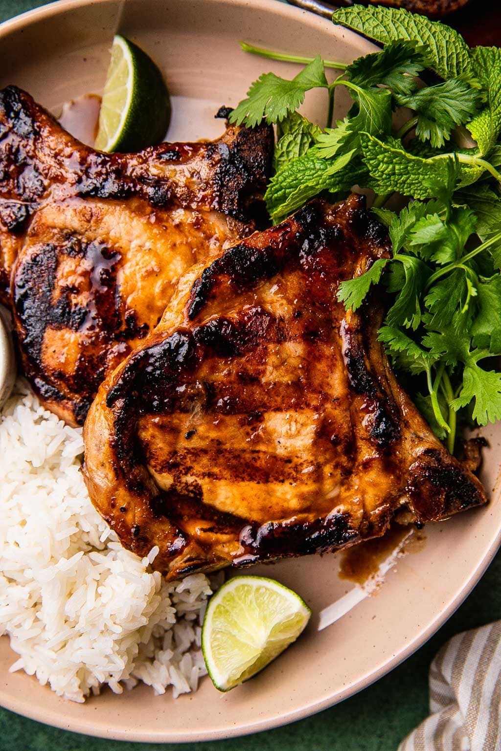 Grilled hoisin pork chops