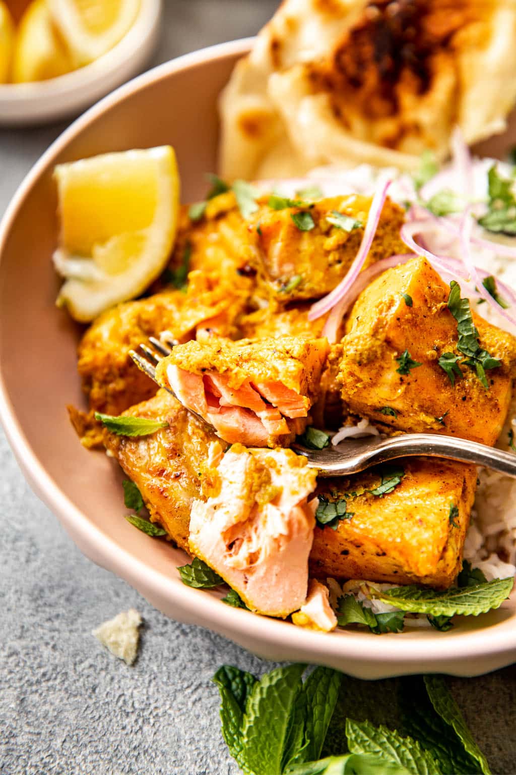 tandoori salmon bowls