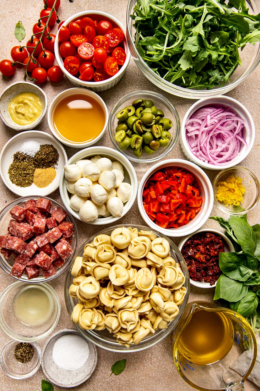 Tortellini Pasta salad ingredients