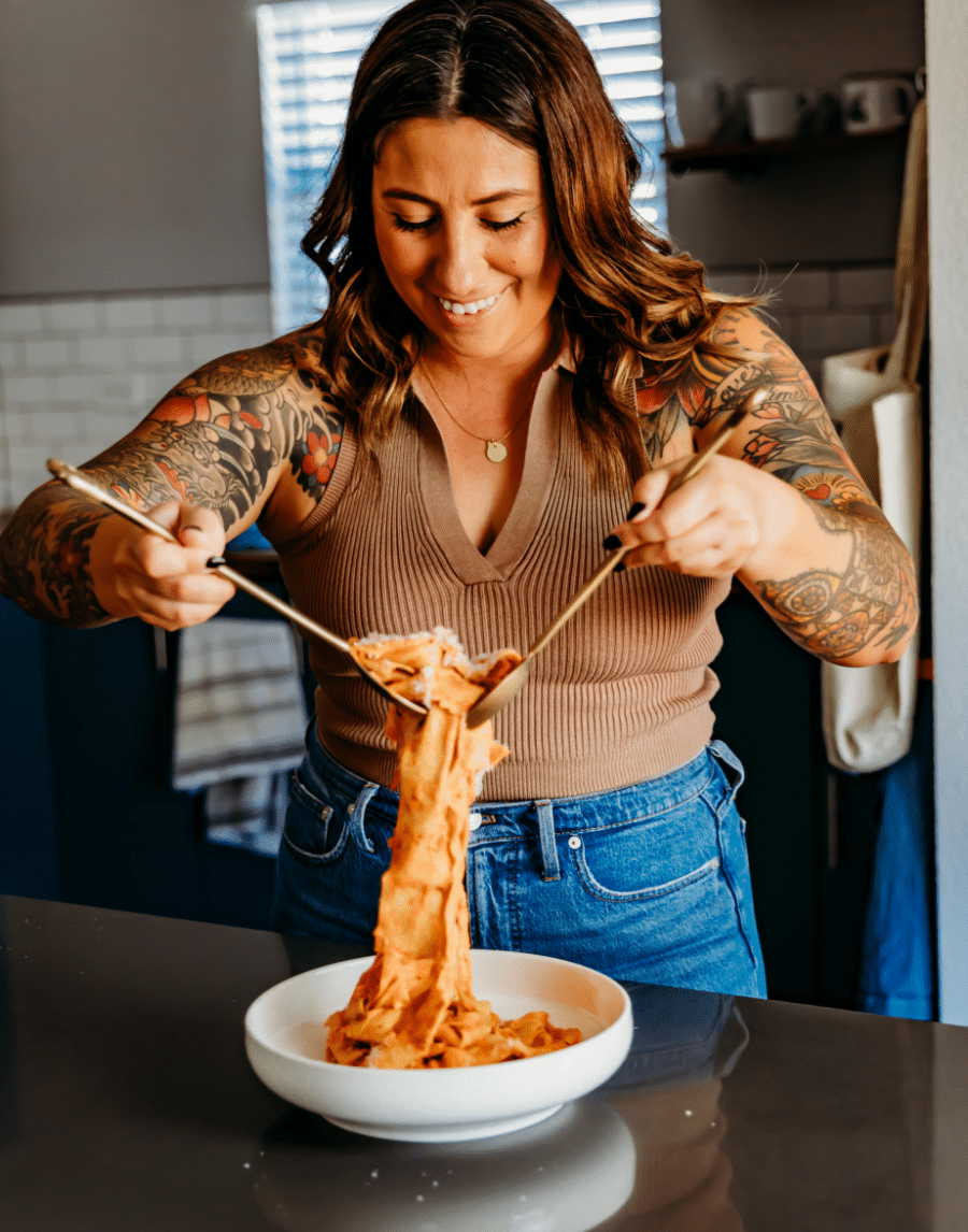 jenny standing at counter