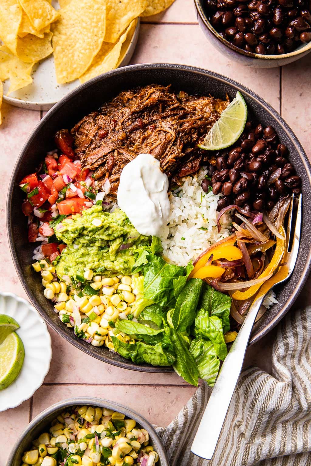 Chipotle beef burrito bowls