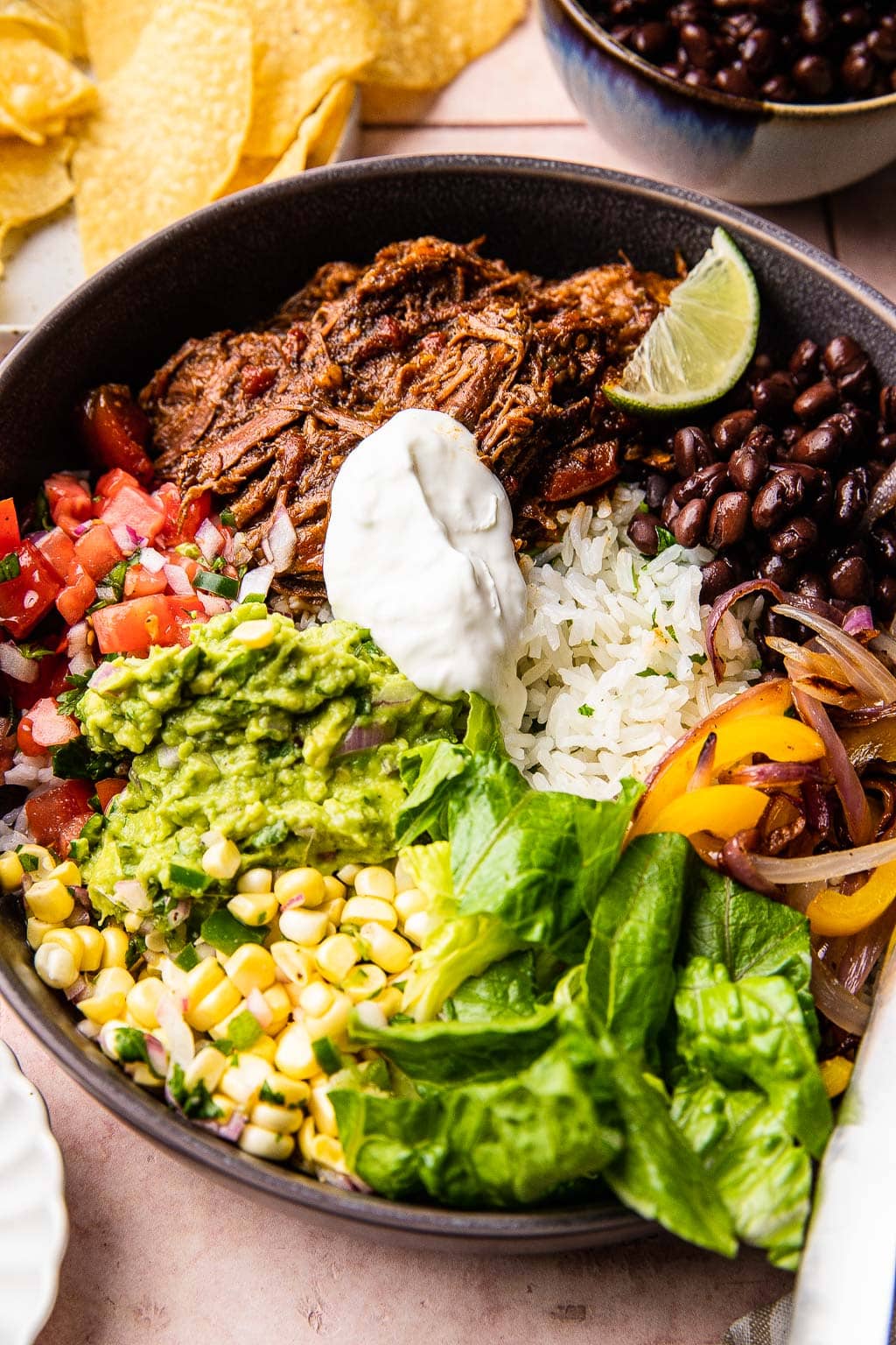 Chipotle beef burrito bowls